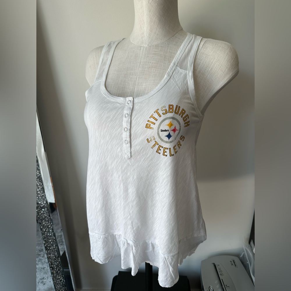 Touch by Alyssa Milano White Pittsburgh Steelers Tank Top